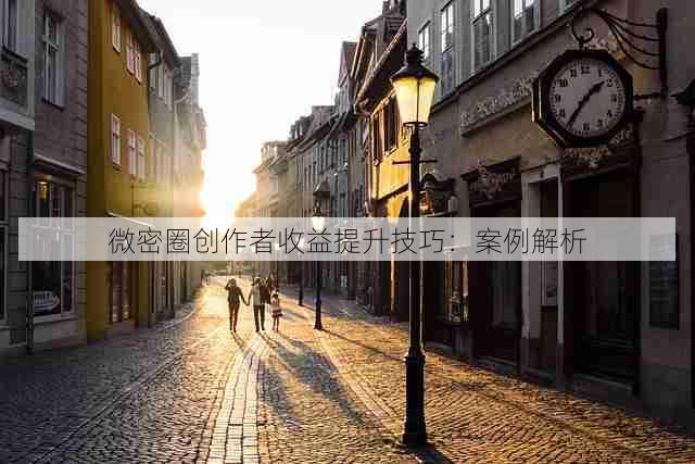 微密圈创作者收益提升技巧:案例解析