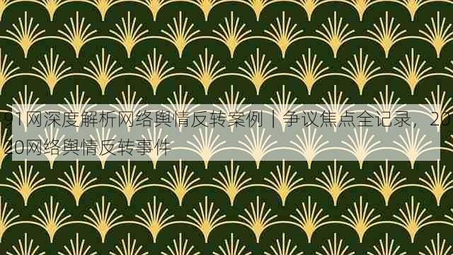 91网深度解析网络舆情反转案例|争议焦点全记录,2020网络舆情反转事件